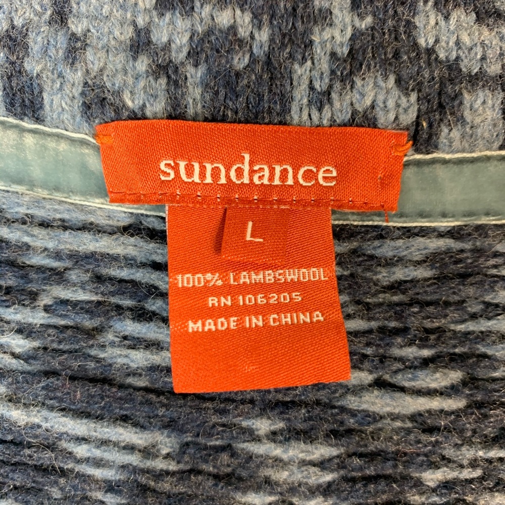Sundance Copenhagen Wool Fair Isle Coat Size Large - Picture 8 of 8